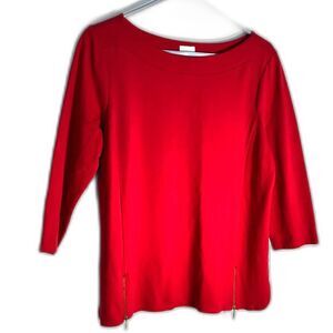 Chico Women's Red Pullover Top SZ1